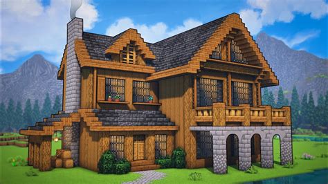 minecraft cabin step by step.
